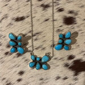 White Water Turquoise Cluster Set